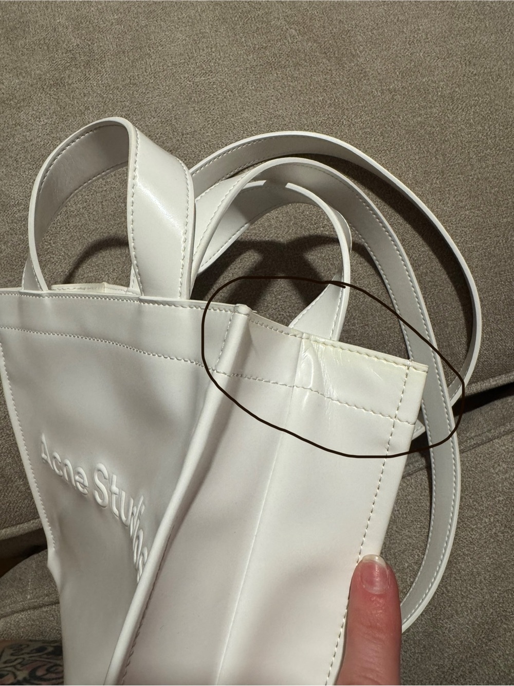 Acne Studios White Tote Bag - Picture 7 of 7